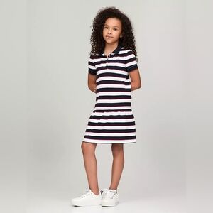 Tommy Hilfiger Girl'sClassic Striped Polo Dress Sporty Chic ~ Size 12-14 L